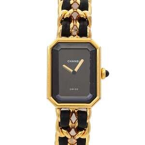 Chanel Premiere Large Size H0001 Women's Watch Black Gold Quartz